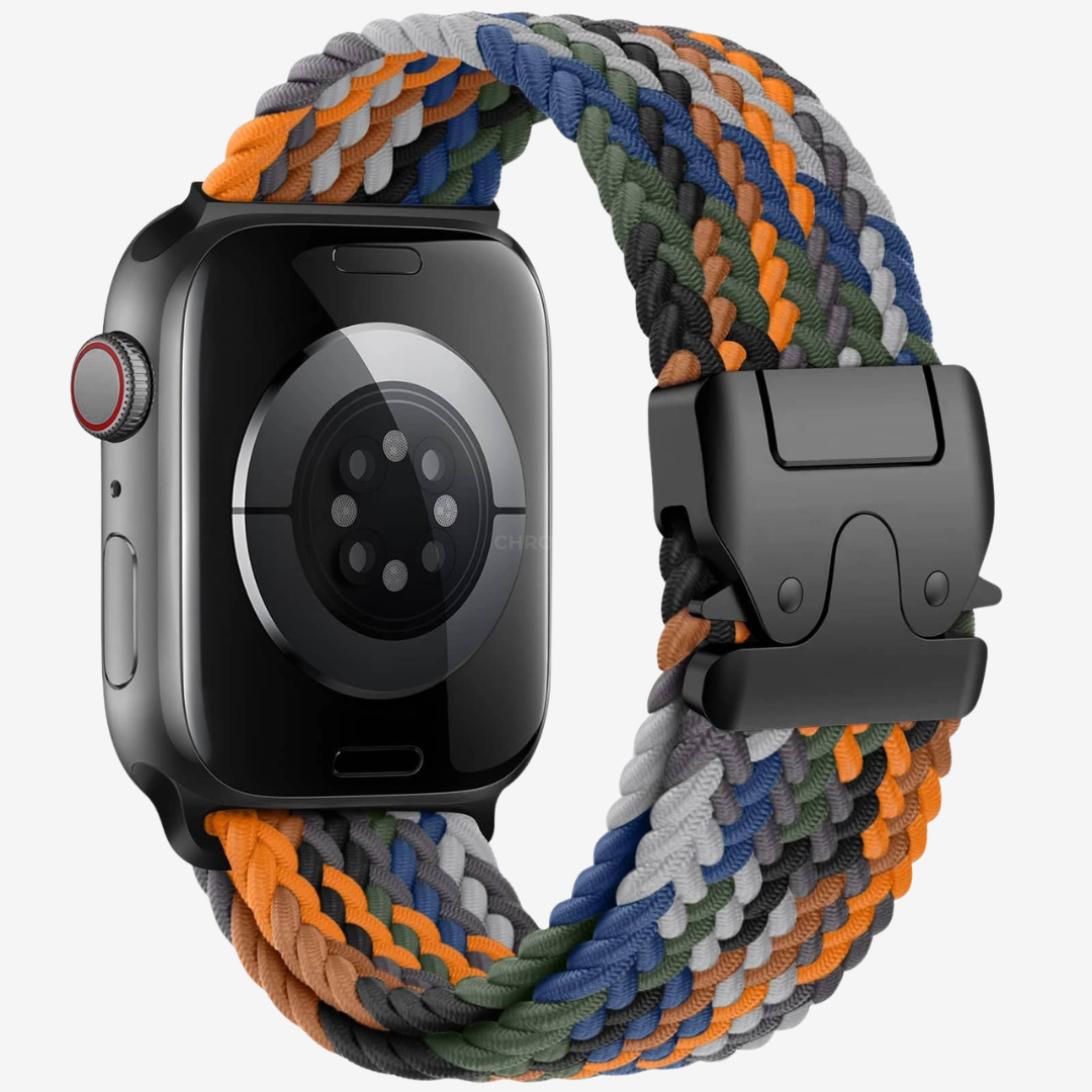 Apple Watch Band - Adjustable Braided Nylon - Camouflage Multicolor - Watch Band