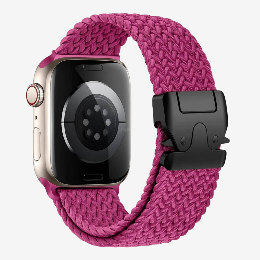 Apple Watch Band - Adjustable Braided Nylon - Fuchsia - Watch Band