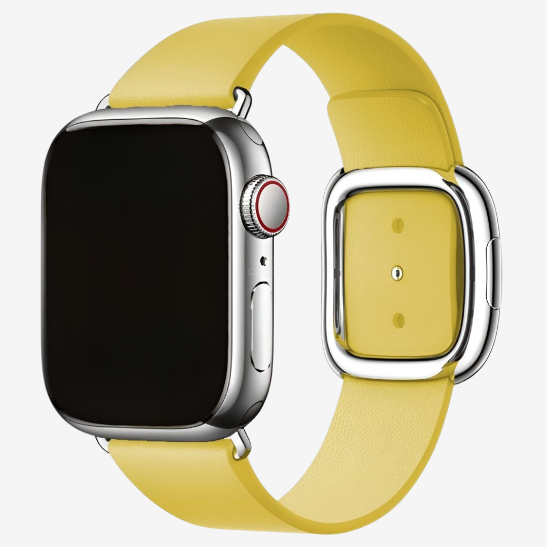 Apple Watch Band - Genuine Leather Band - Yellow / 38MM / 40MM / 41MM / 42MM-S10/S11 - Watch Band