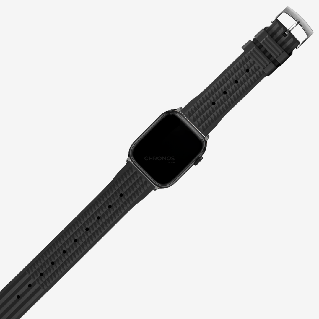 Apple Watch Band - King Waffle FKM Rubber - Black - Watch Band