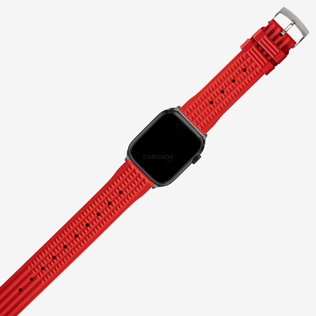 Apple Watch Band - King Waffle FKM Rubber - Red - Watch Band