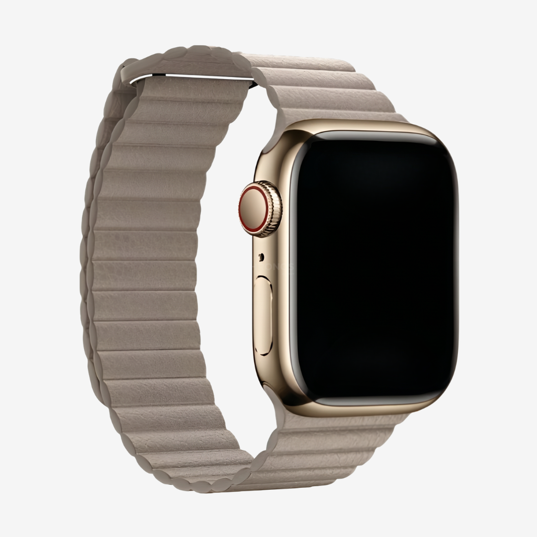 Apple Watch Band - Magnetic Leather Band - Marley Khaki / 38mm - Watch Band
