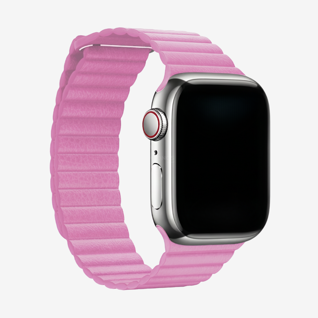 Apple Watch Band - Magnetic Leather Band - Marley Pink / 38mm - Watch Band