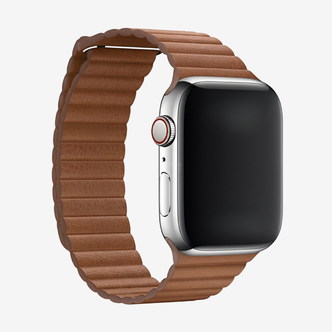 Apple Watch Band - Magnetic Leather Band - Marley Saddle Brown / 38mm - Watch Band
