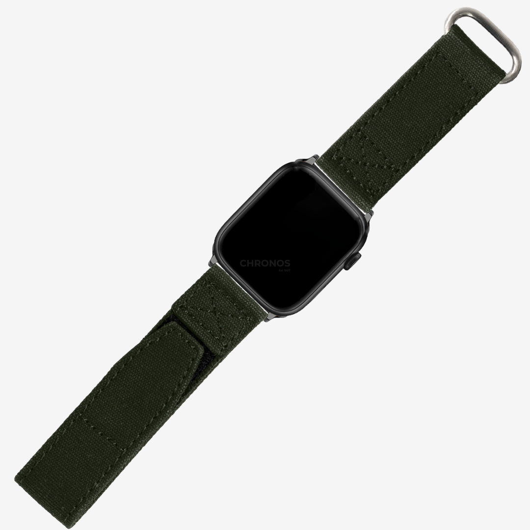 Apple Watch Band - Military Velcro - Army Green - Watch Band