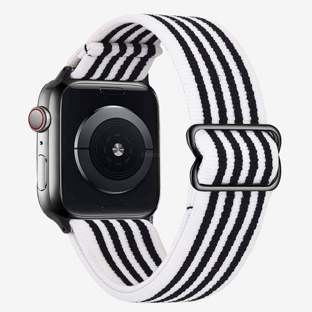 Apple Watch Band - Multicolour Scrunchie - Mono Stripes - Watch Band
