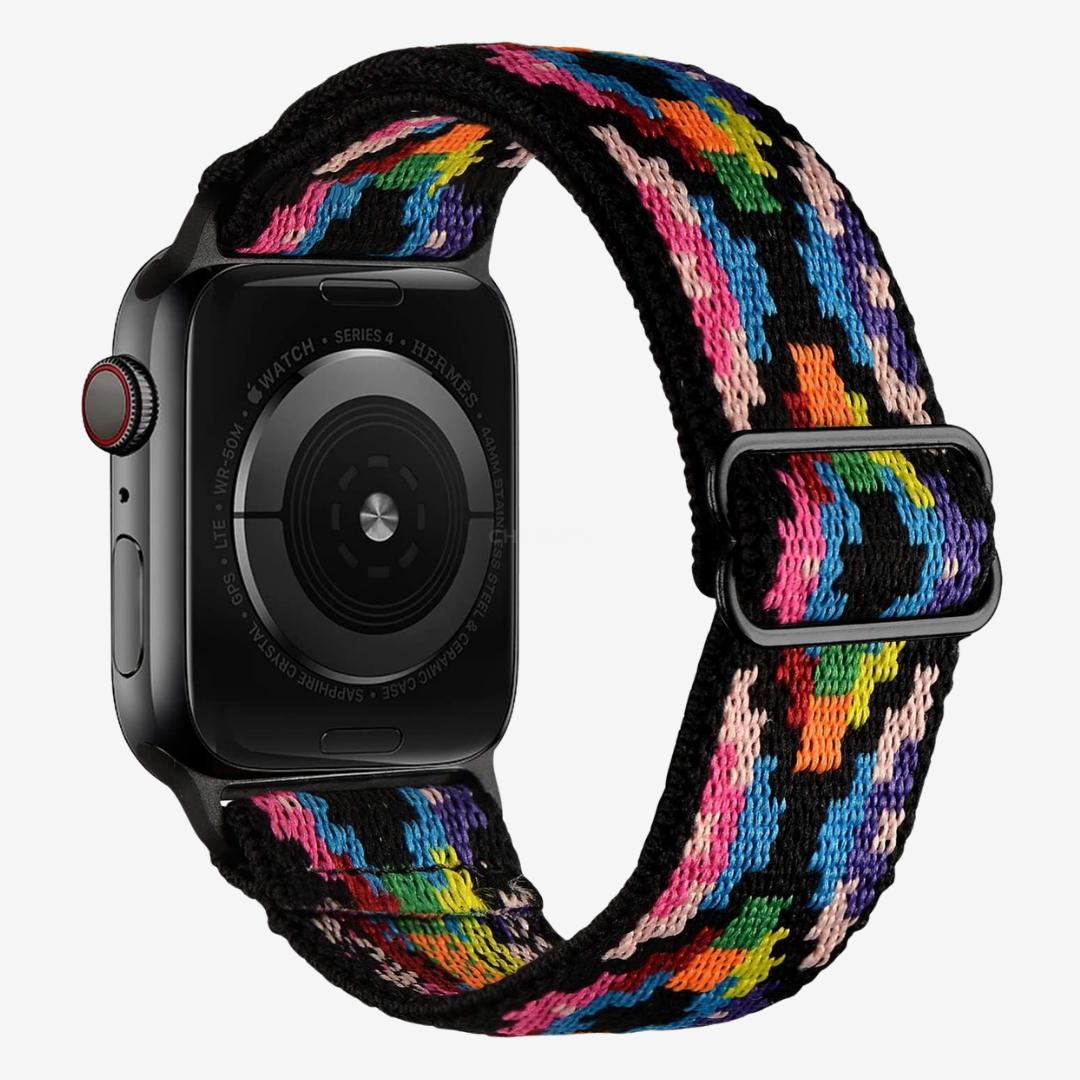 Apple Watch Band - Multicolour Scrunchie - Woven Black - Watch Band