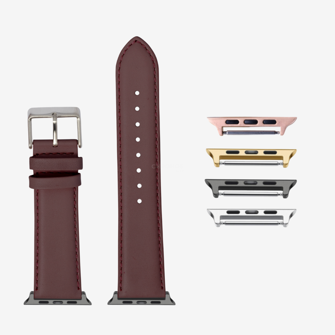 Apple Watch Band - Padded Leather - WineRed - Watch Band