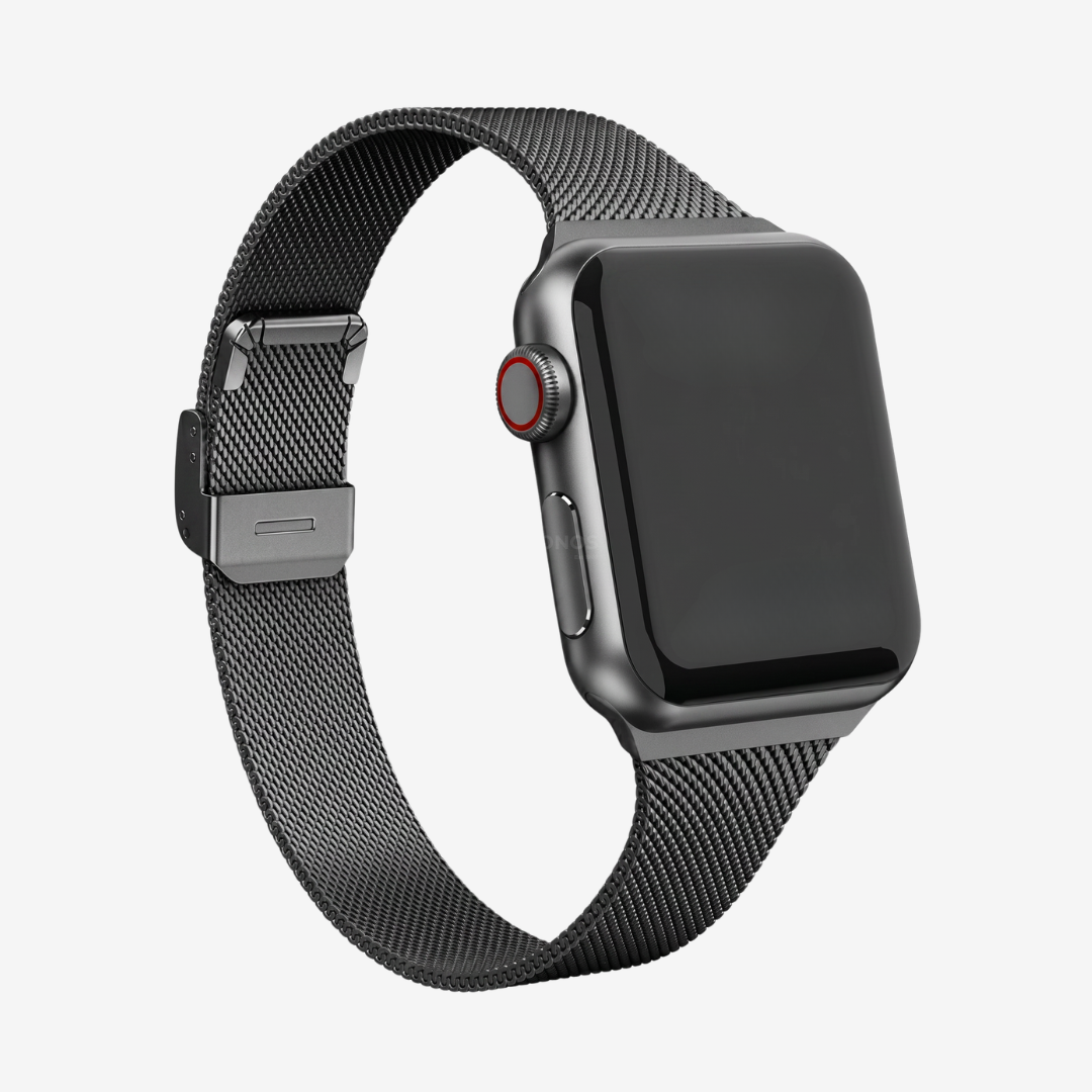Apple Watch Band - Slim Stainless Steel Band - Black / 38mm - Watch Band