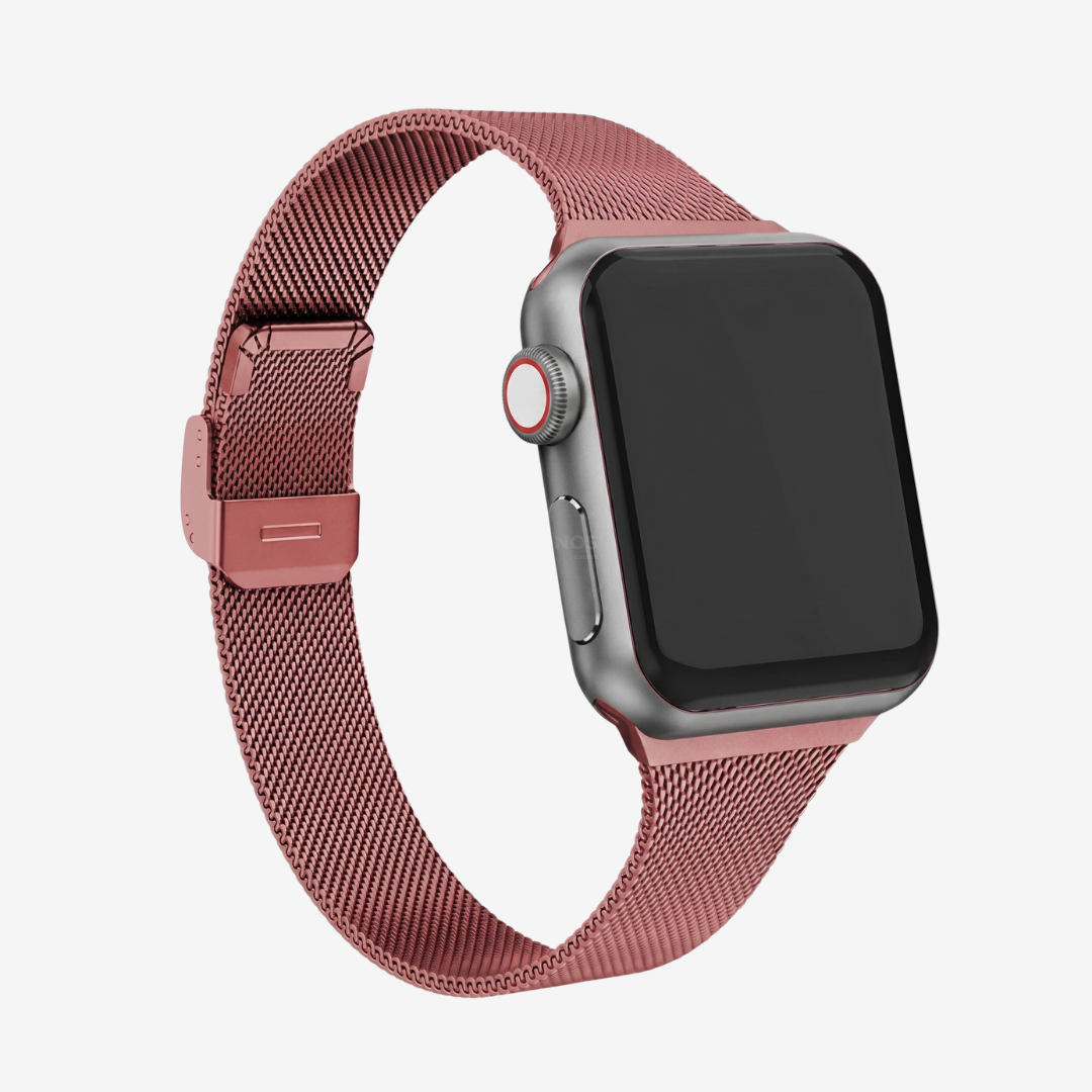 Apple Watch Band - Slim Stainless Steel Band - Wine Red / 38mm - Watch Band