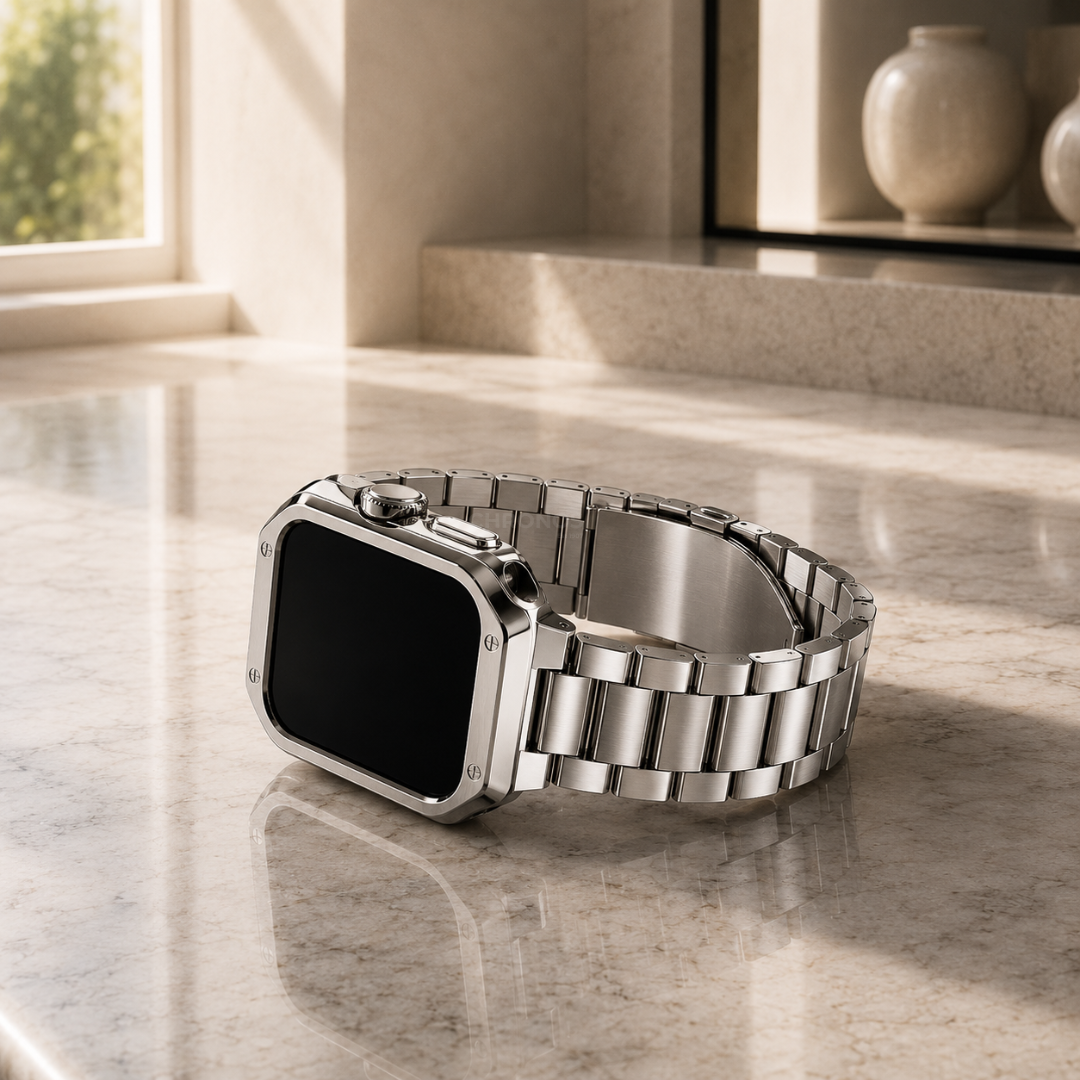 Apple Watch Band - Stainless Steel Band + Case - Watch Case