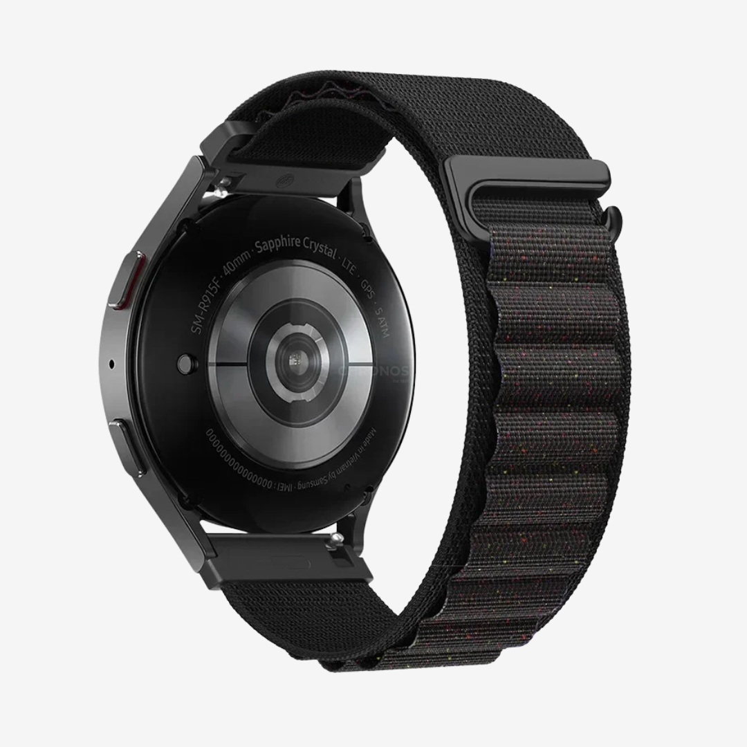 Coros Watch Band - Alpine Loop Nylon - Black Shiny - Watch Band