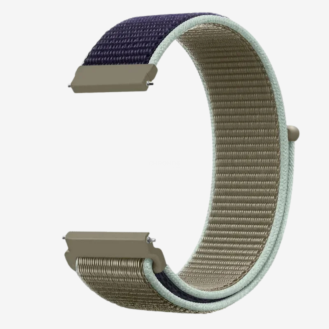 Coros Watch Band - Comfort Nylon Loop - Beige Teal - Watch Band