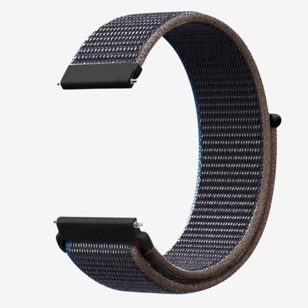 Coros Watch Band - Comfort Nylon Loop - Dark Brown 2 - Watch Band