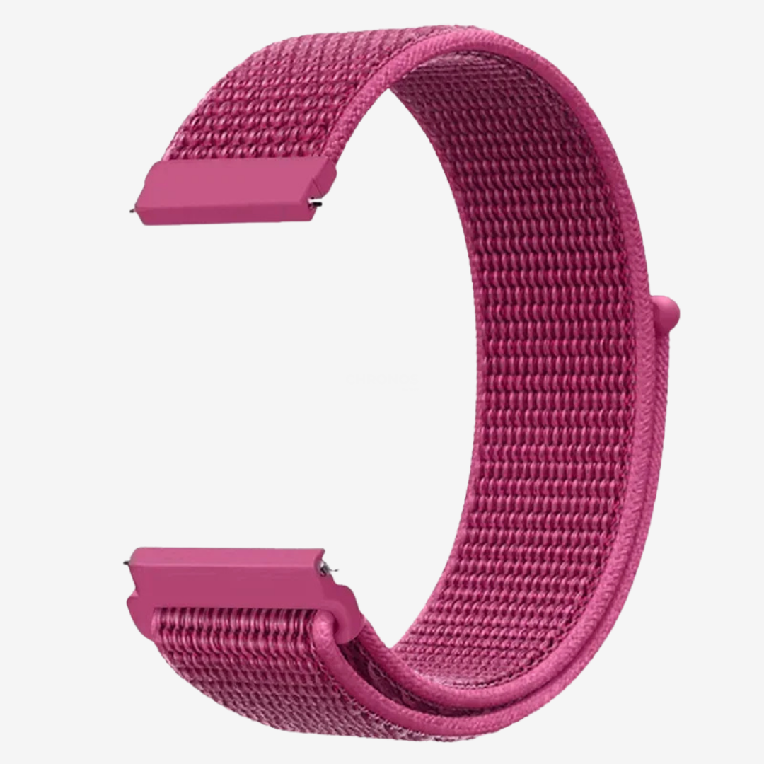 Coros Watch Band - Comfort Nylon Loop - Hot Pink 1 - Watch Band