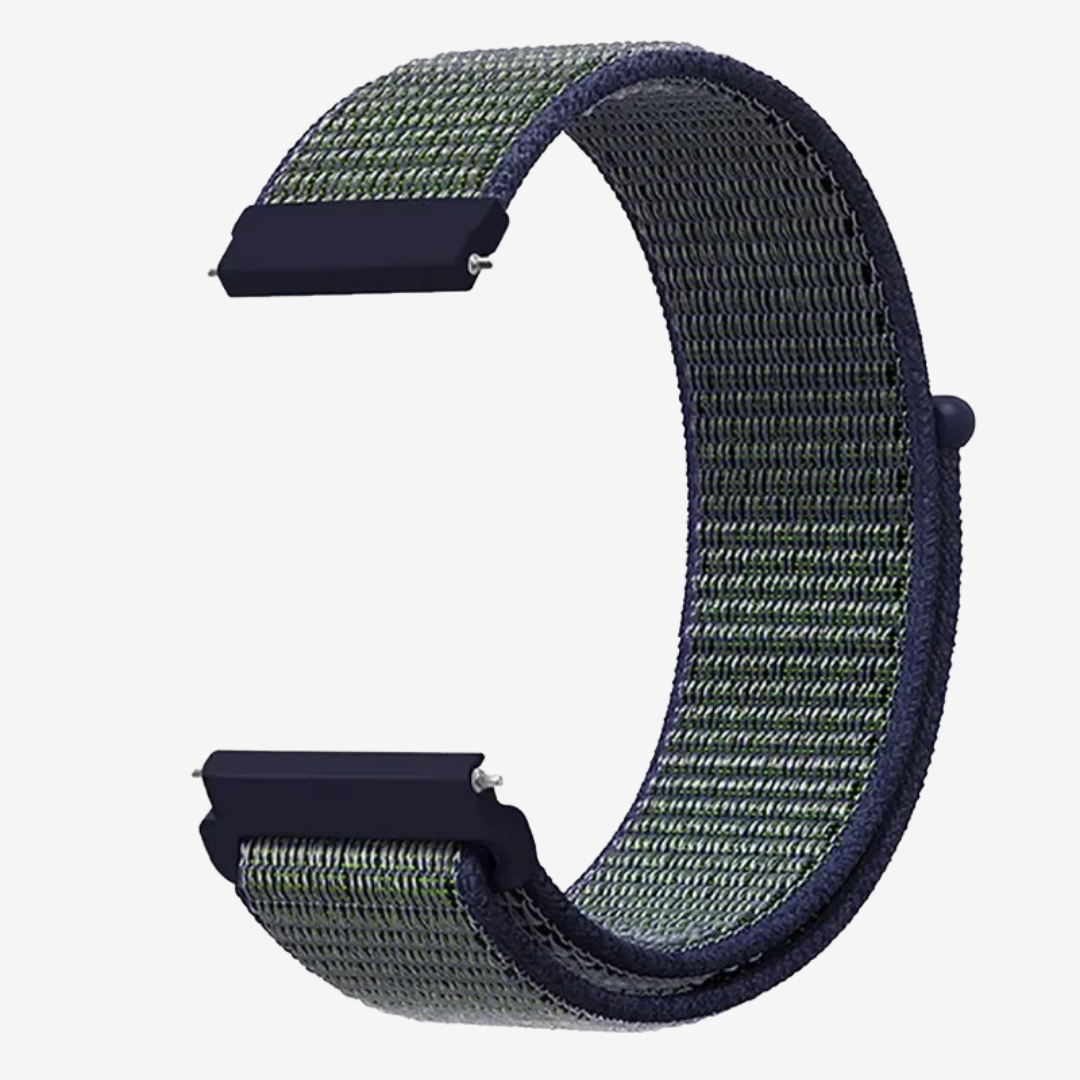 Coros Watch Band - Comfort Nylon Loop - Moss Green Navy - Watch Band