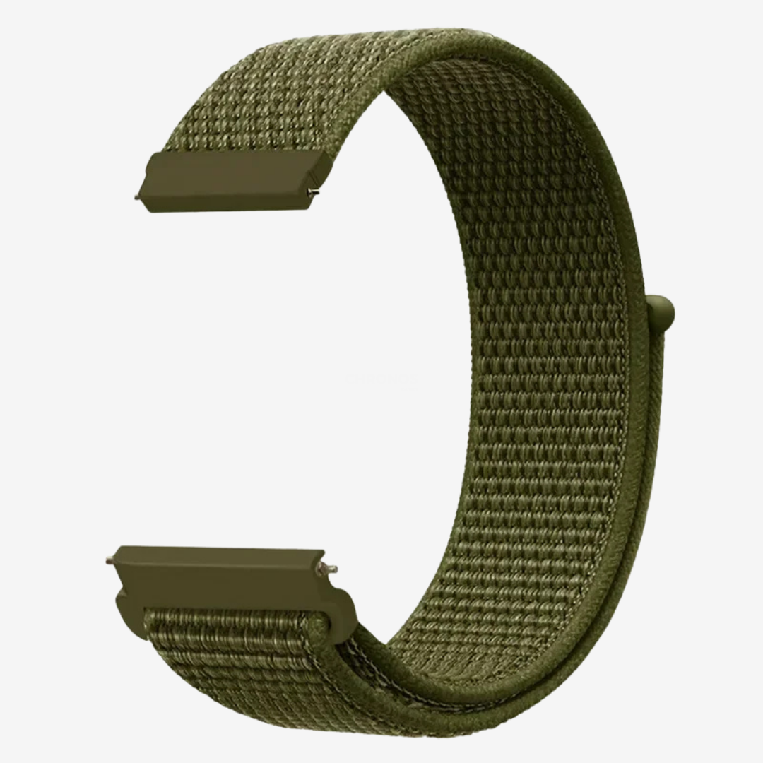 Coros Watch Band - Comfort Nylon Loop - Olive Green - Watch Band