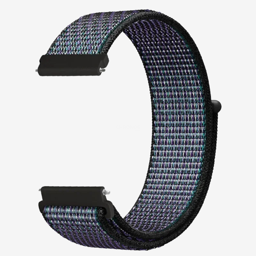 Coros Watch Band - Comfort Nylon Loop - Purple Pattern 1 - Watch Band