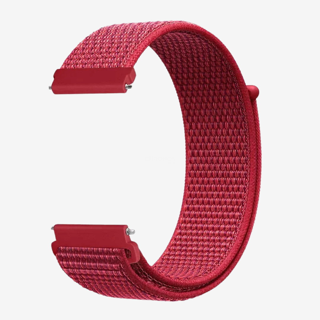 Coros Watch Band - Comfort Nylon Loop - Red 1 - Watch Band
