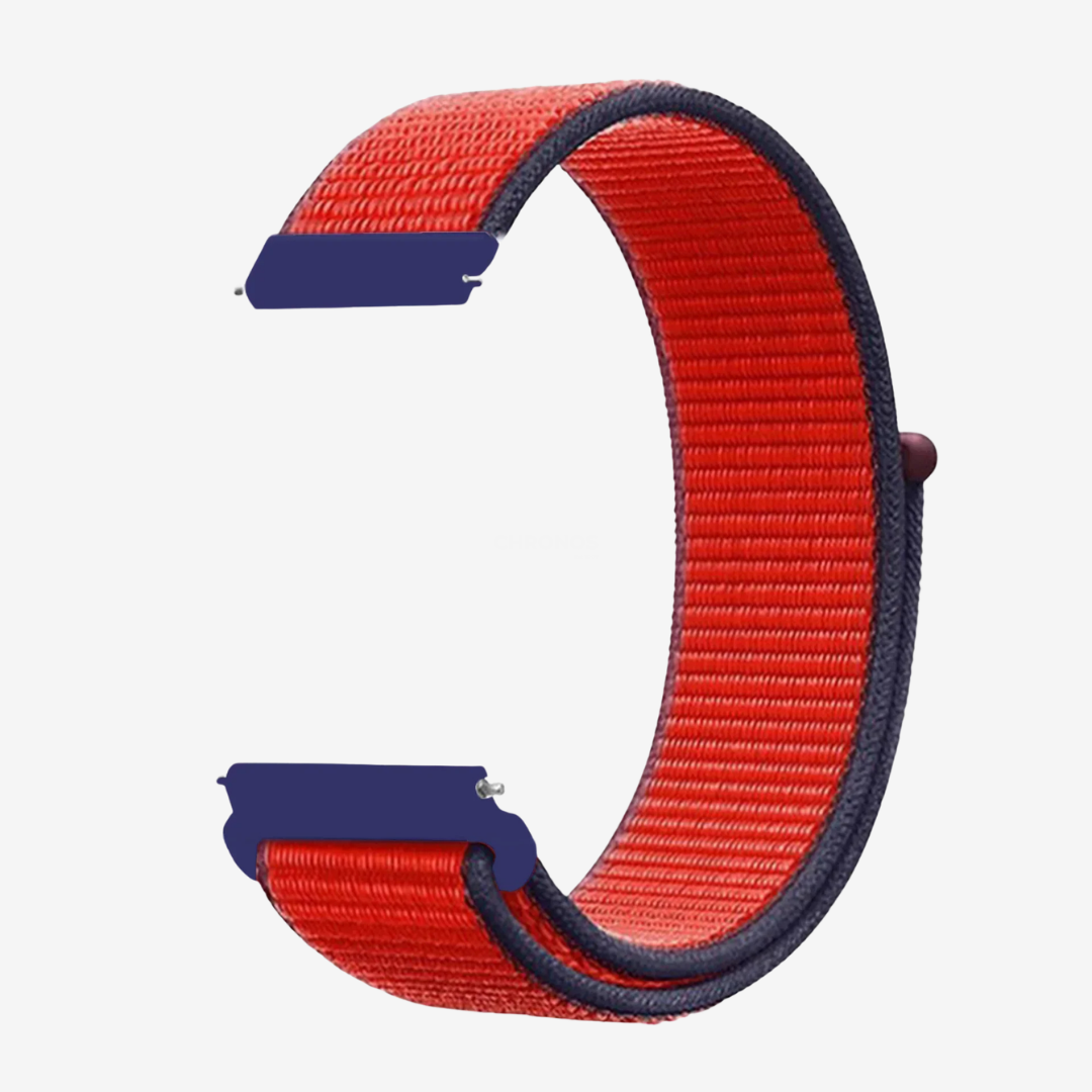 Coros Watch Band - Comfort Nylon Loop - Red Blue - Watch Band