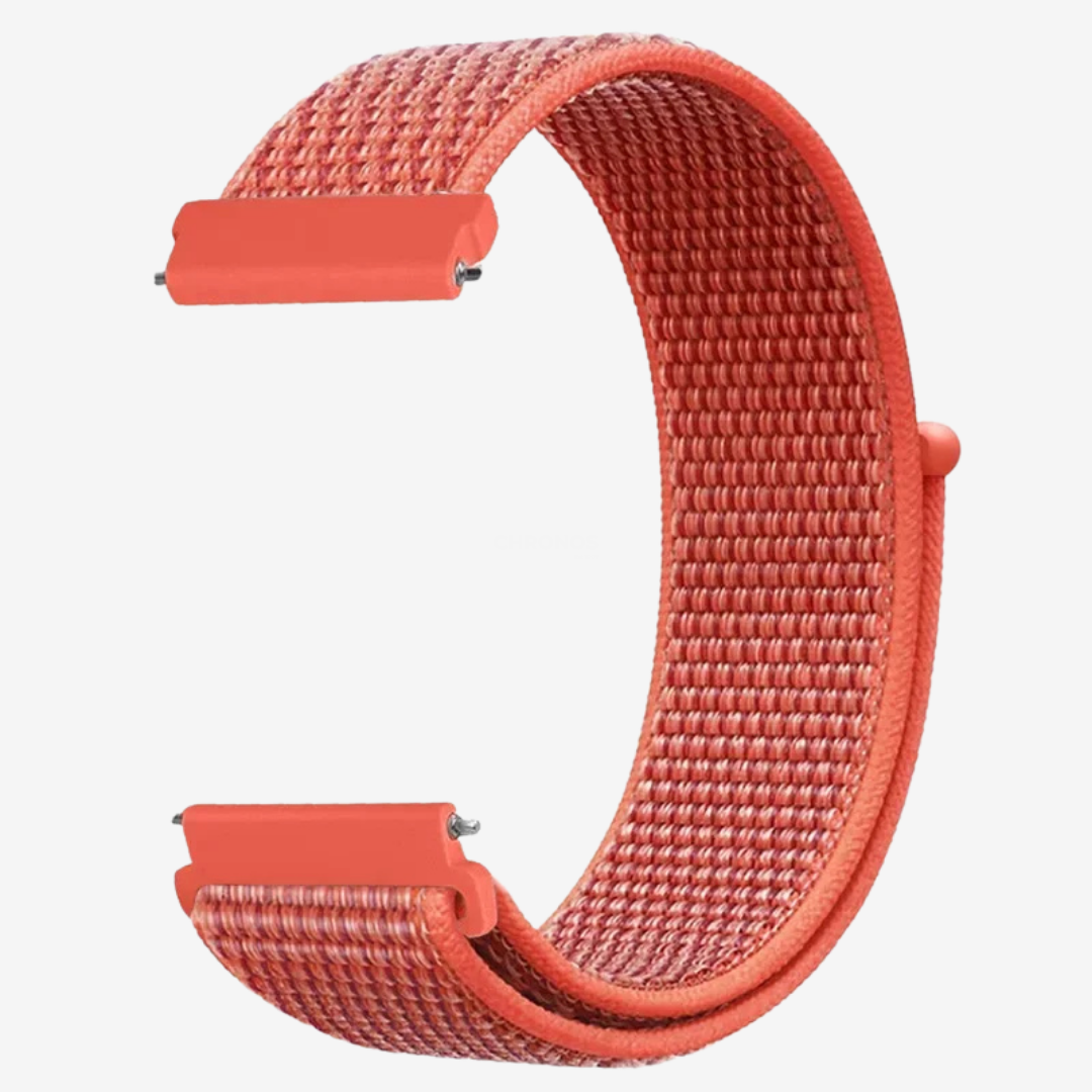 Coros Watch Band - Comfort Nylon Loop - RedOrange - Watch Band