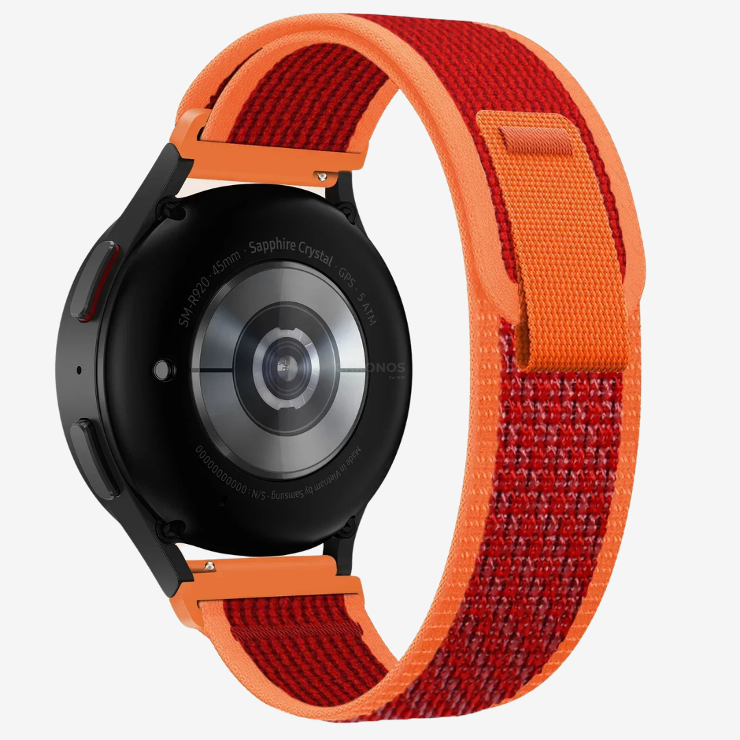 Coros Watch Band - Durable Nylon Loop - Red Orange - Watch Band