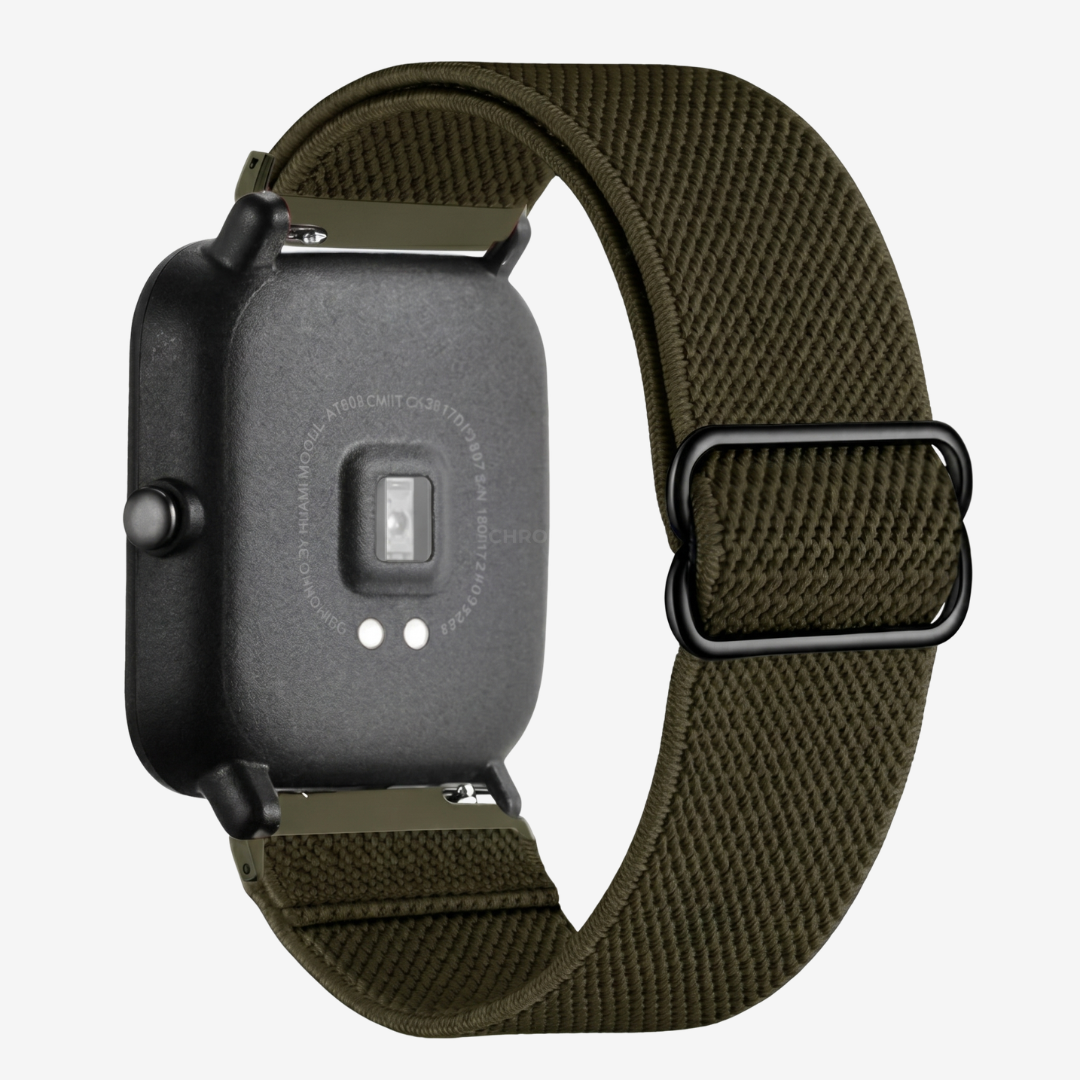 Coros Watch Band - Elastic Nylon - Army Green - Watch Band