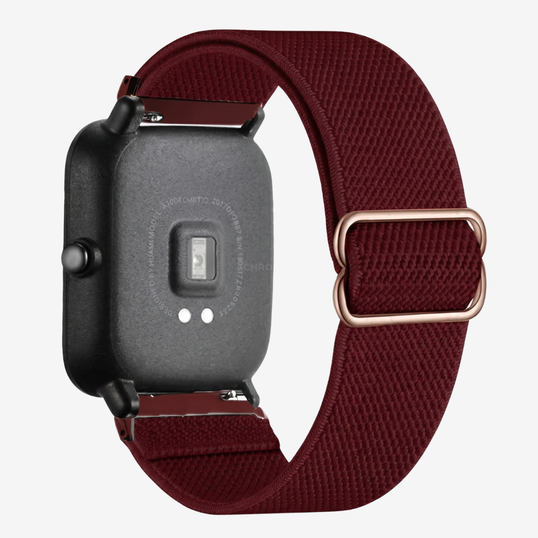 Coros Watch Band - Elastic Nylon - Wine Red - Watch Band