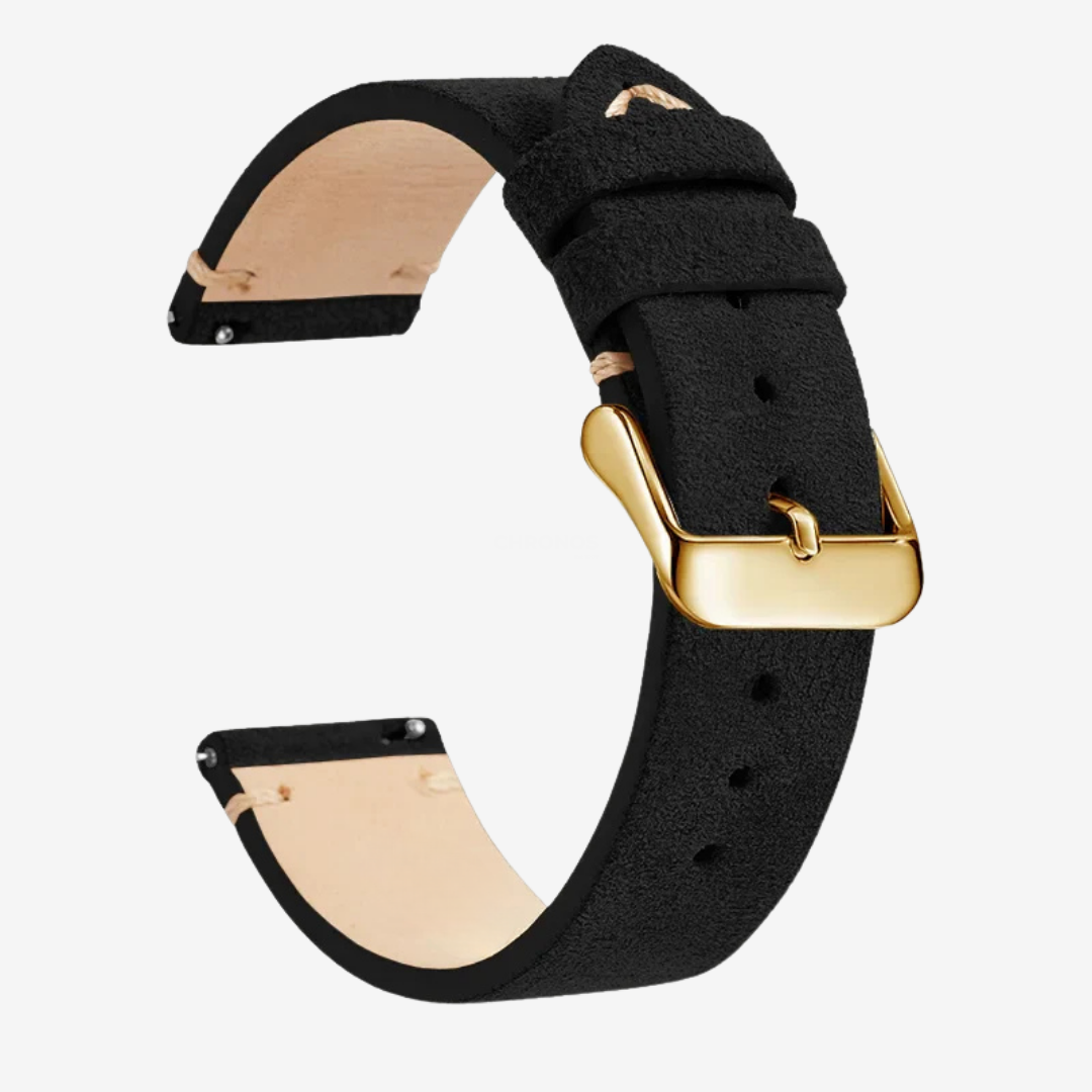 Coros Watch Band - Genuine Leather - Black 3 - Watch Band