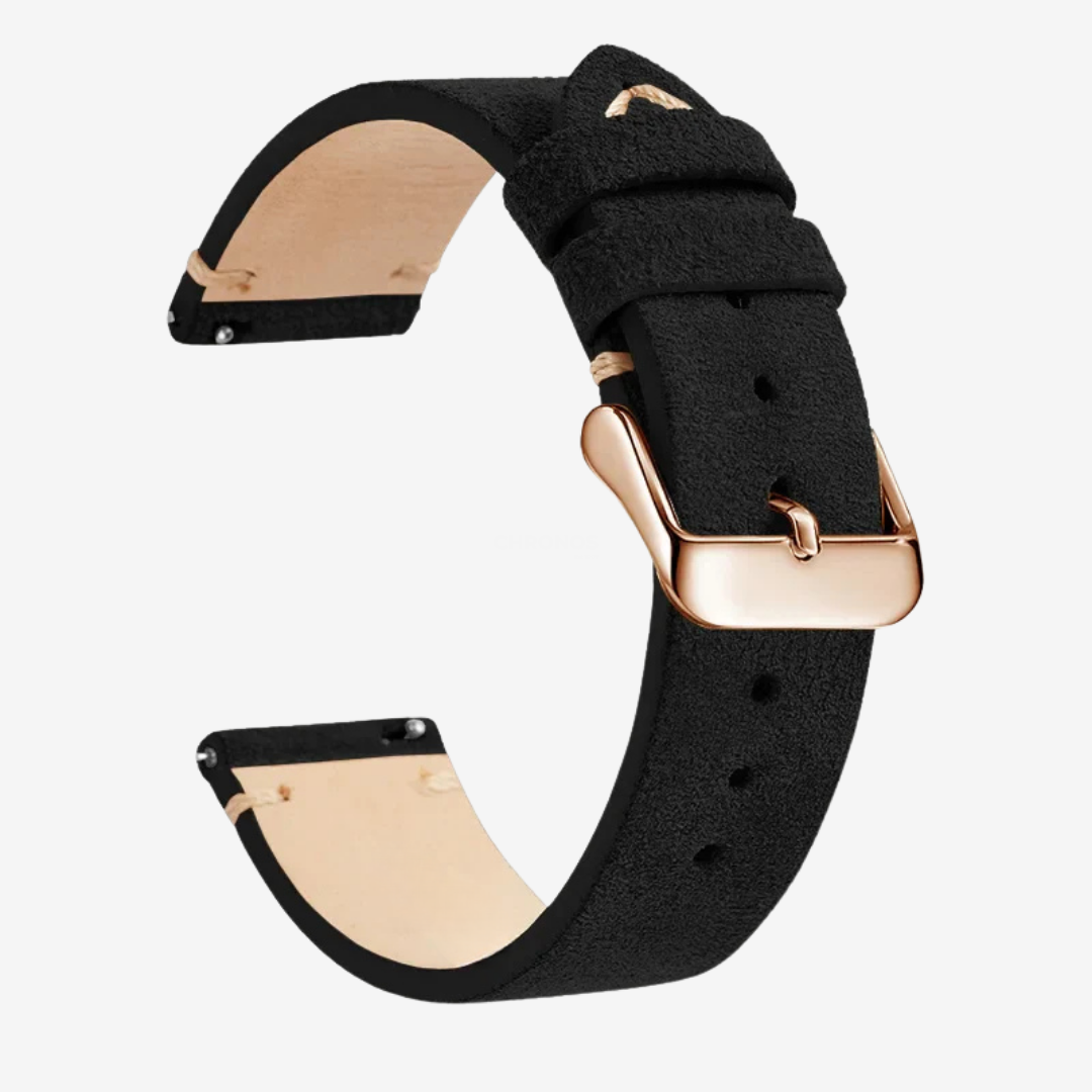 Coros Watch Band - Genuine Leather - Black 4 - Watch Band