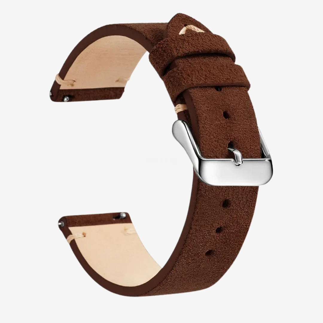 Coros Watch Band - Genuine Leather - Coffee 1 - Watch Band
