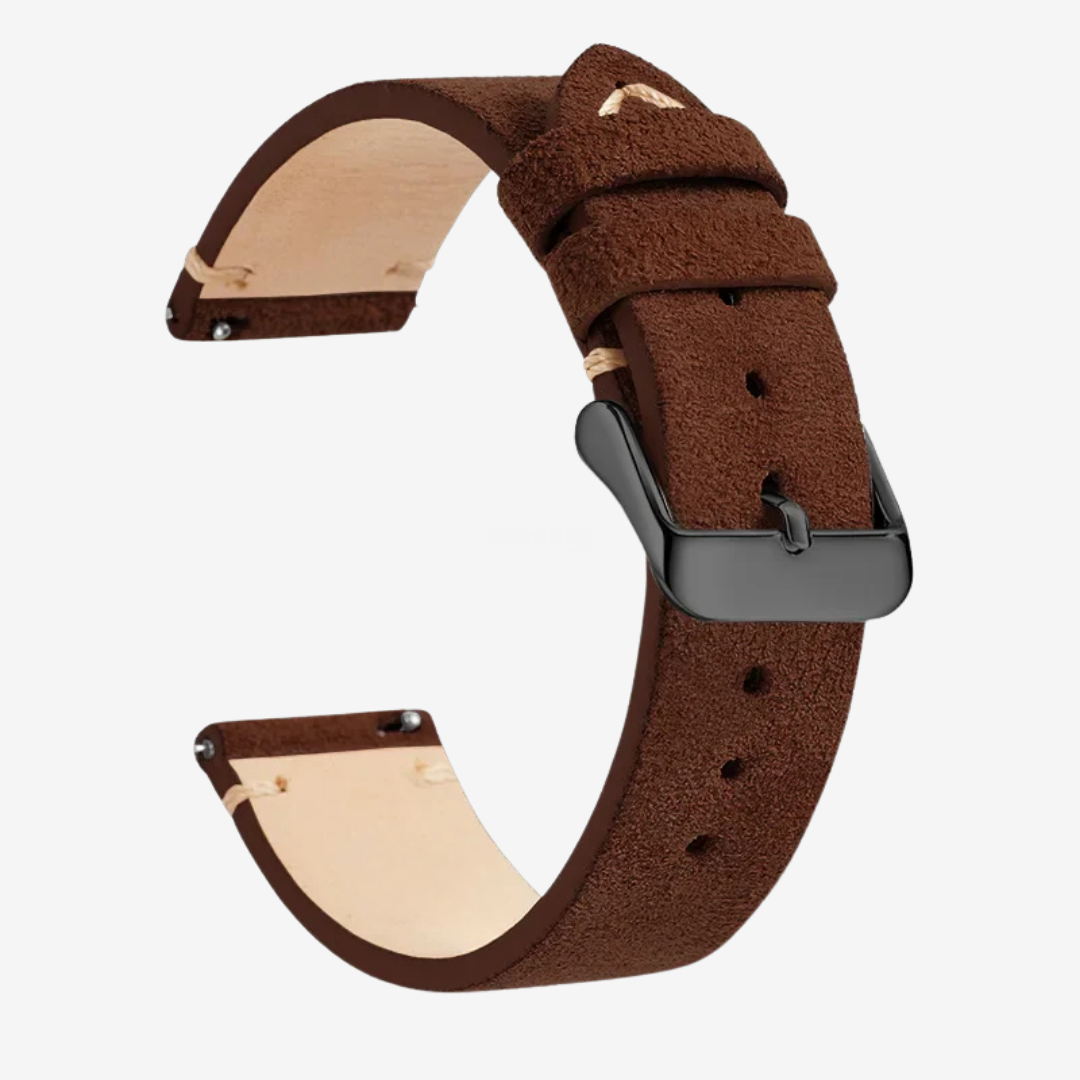 Coros Watch Band - Genuine Leather - Coffee 2 - Watch Band
