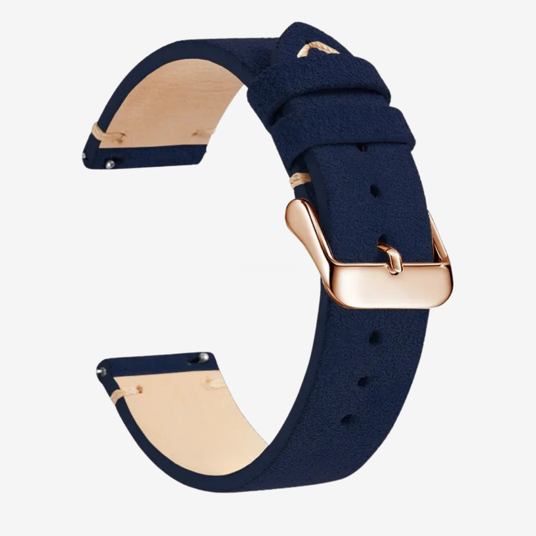 Coros Watch Band - Genuine Leather - Dark Blue 4 - Watch Band