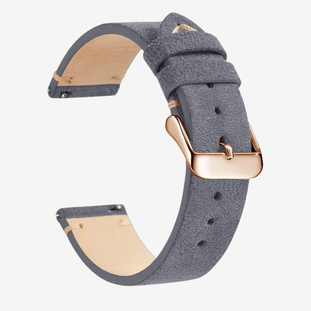 Coros Watch Band - Genuine Leather - Dark Gray 4 - Watch Band