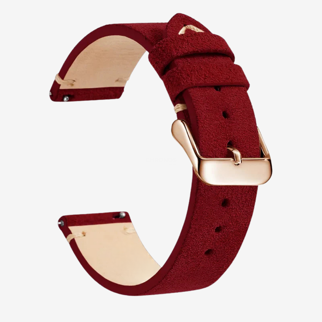 Coros Watch Band - Genuine Leather - Red 4 - Watch Band