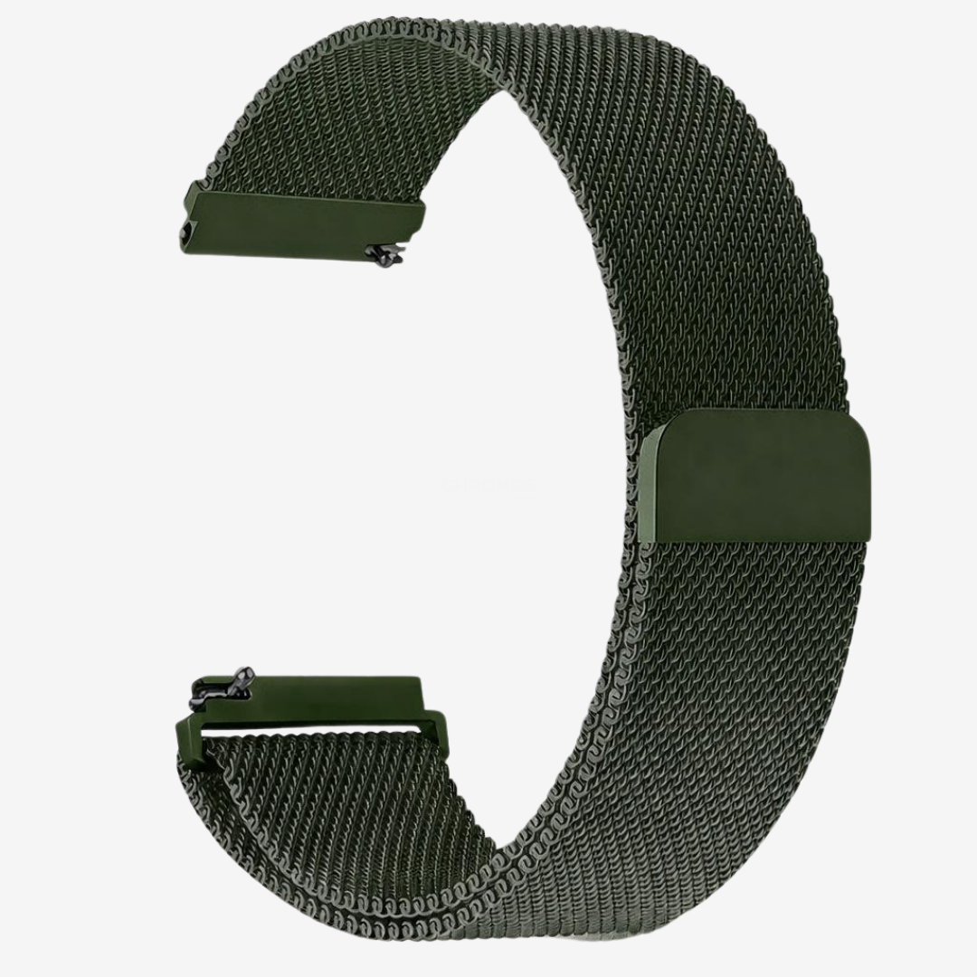 Coros Watch Band - Milanese Loop - Army Green - Watch Band