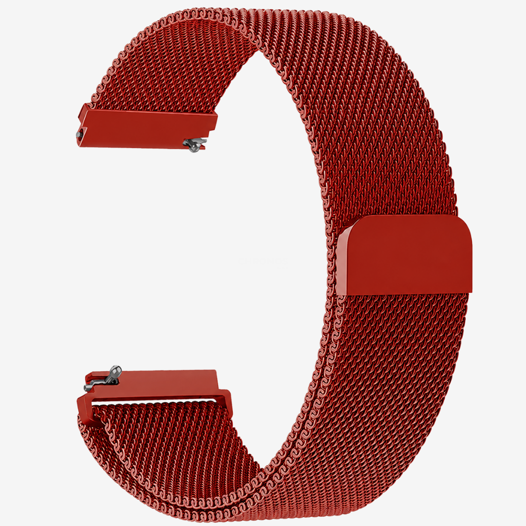 Coros Watch Band - Milanese Loop - Red - Watch Band
