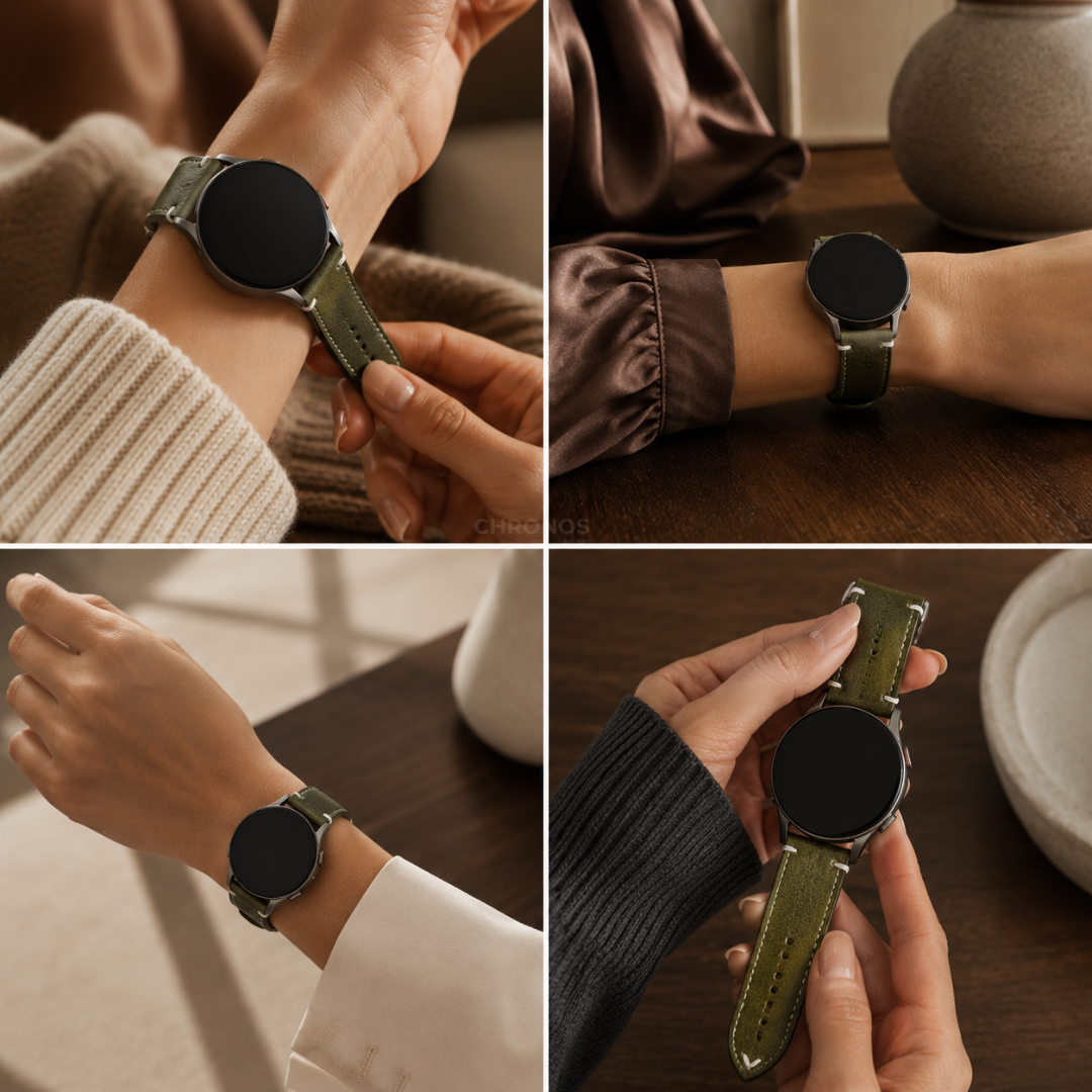 Coros Watch Band - Retro Oil Wax Leather - Watch Band