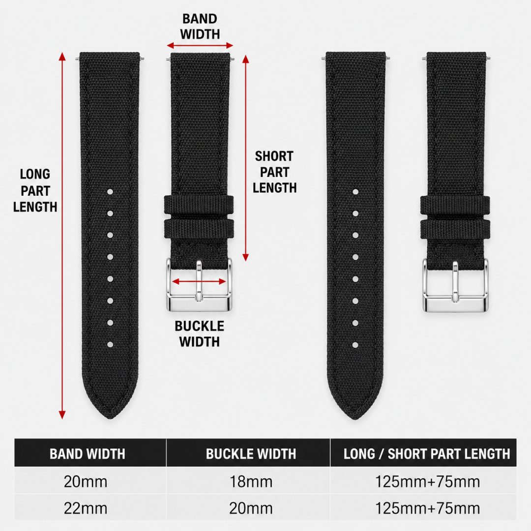 Coros Watch Band - Sailcloth Nylon - Watch Band