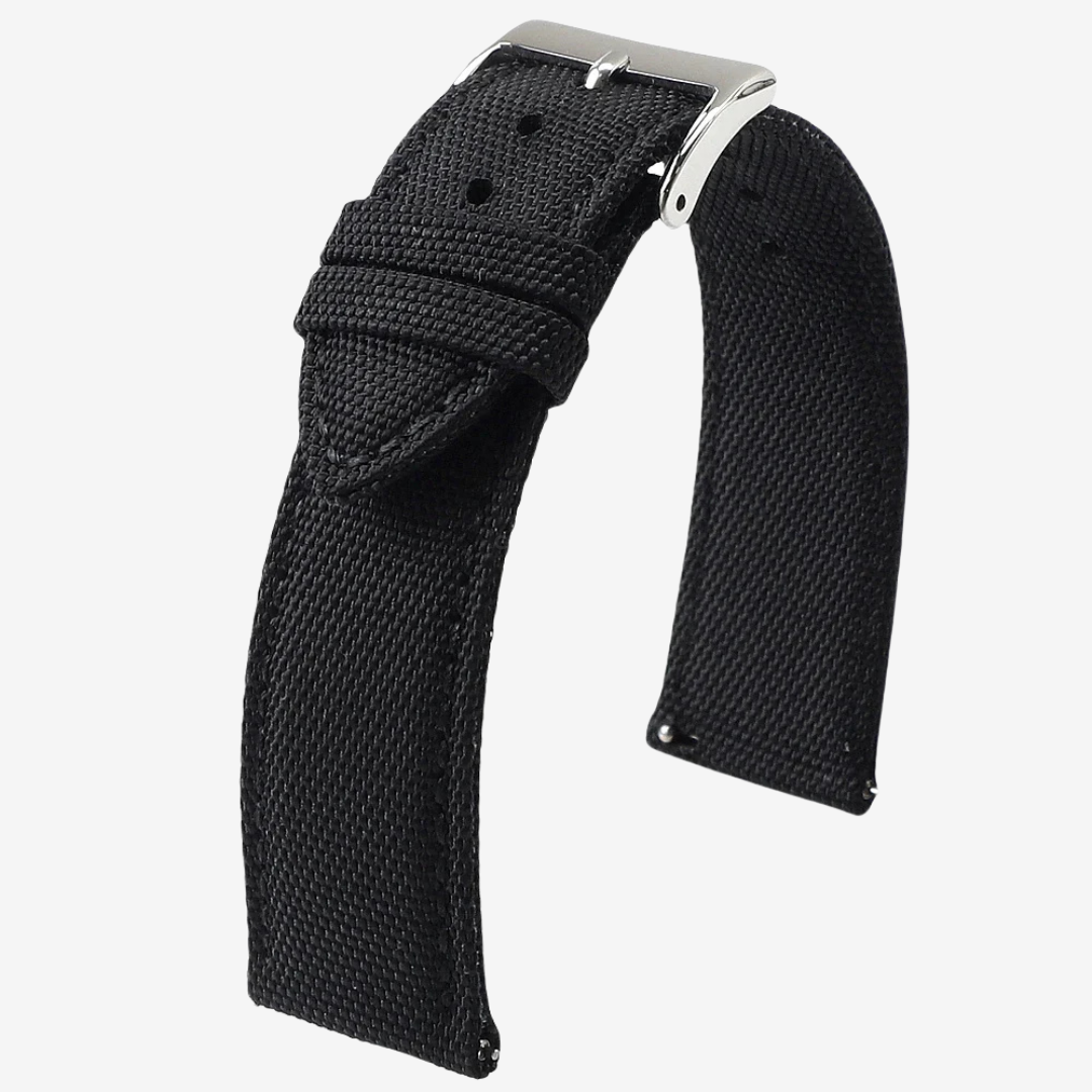 Coros Watch Band - Sailcloth Nylon - Black - Watch Band
