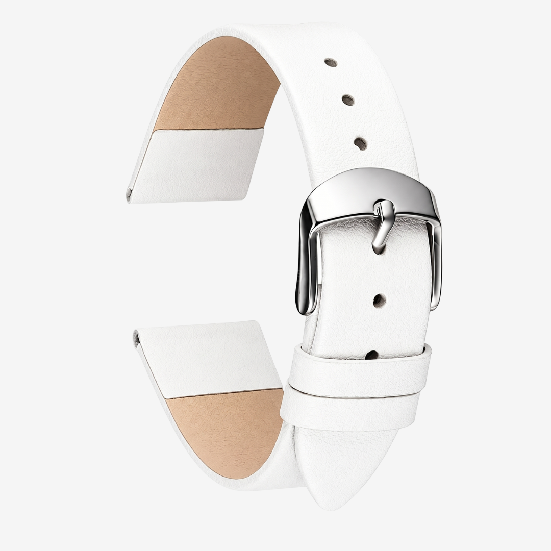 Coros Watch Band - Soft Leather - White - Watch Band