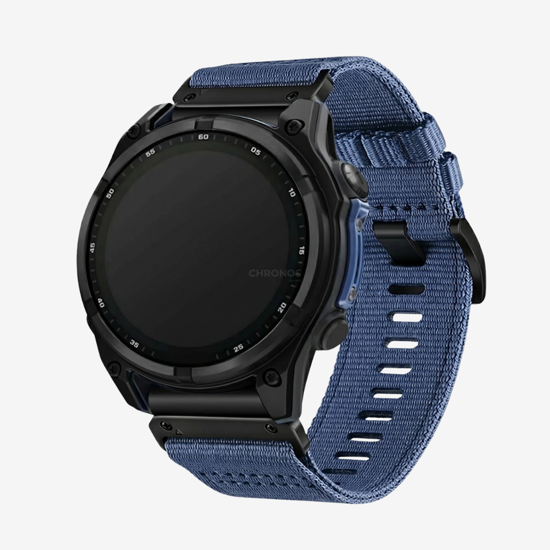 Garmin QuickFit Canvas Nylon Outdoor Band - Blue / 20mm - Watch Band