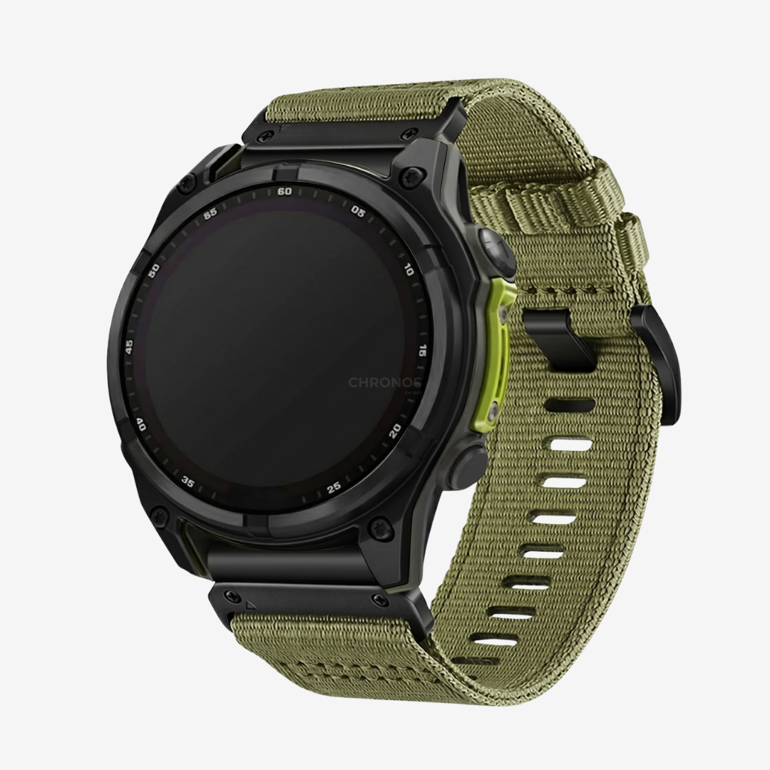 Garmin QuickFit Canvas Nylon Outdoor Band - Green / 20mm - Watch Band