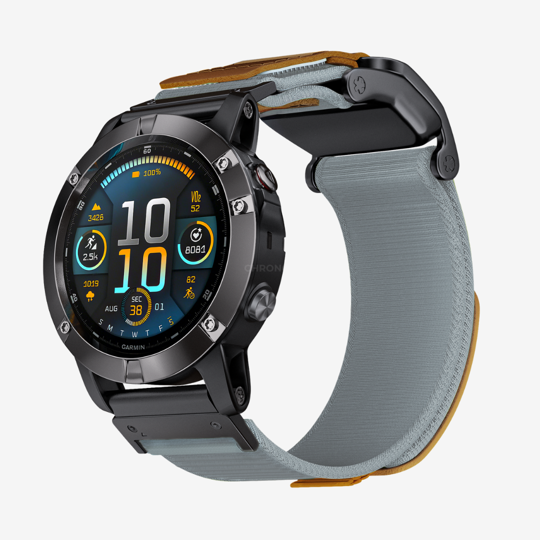 Garmin QuickFit Fearless 2.0 Magnetic Nylon Band - Gray / 20mm - Watch Band