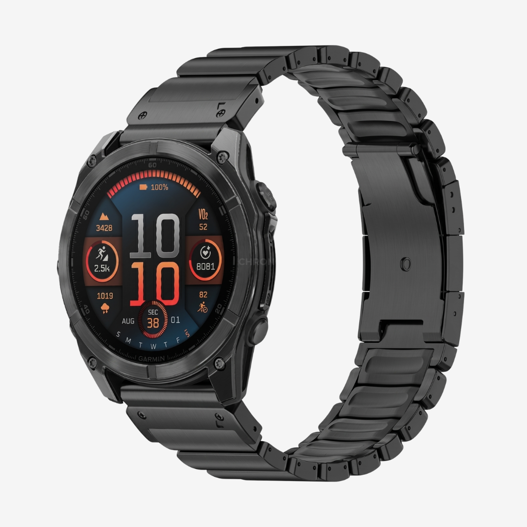 Garmin QuickFit GEMINI Titanium Band - Black / 22mm - Watch Band