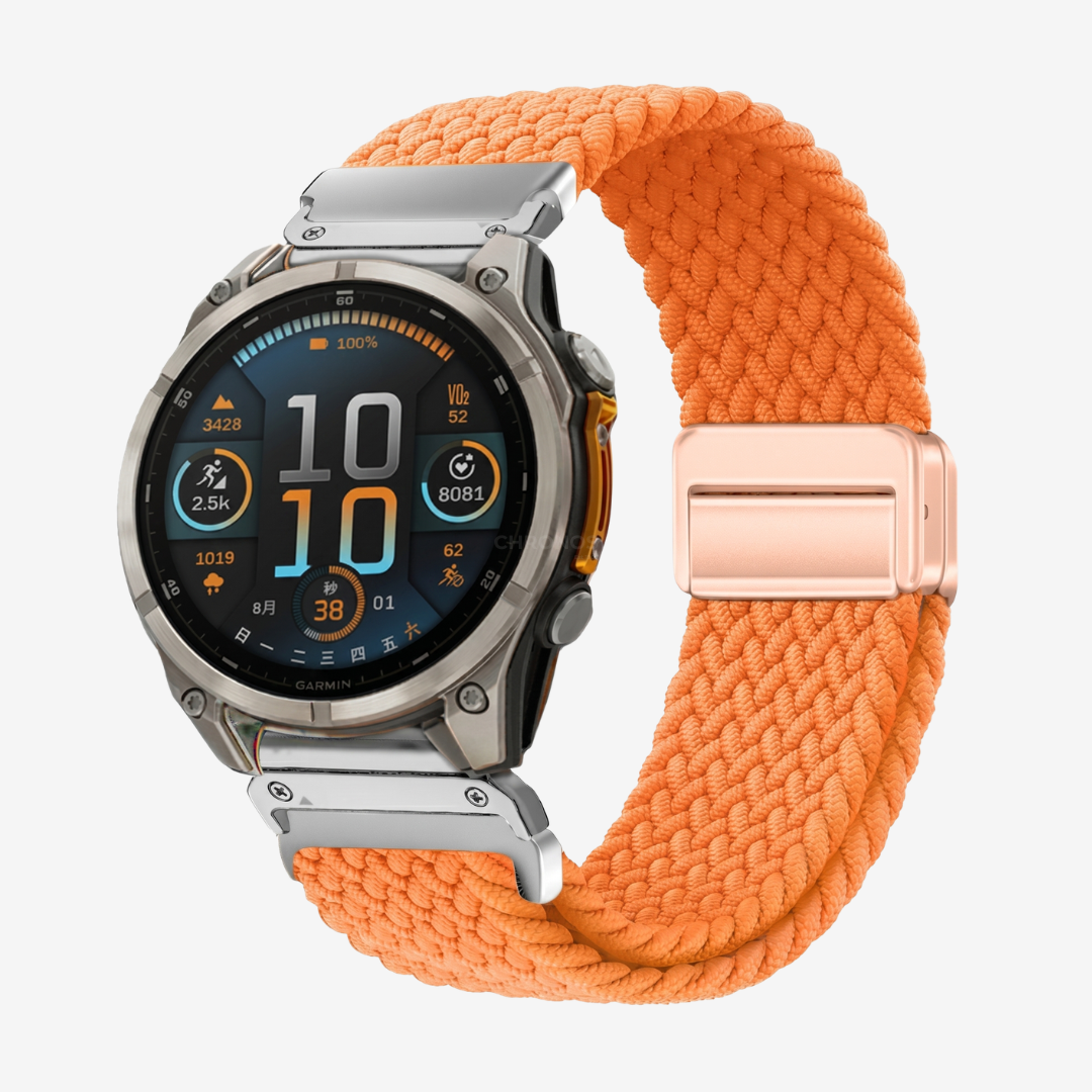 Garmin QuickFit Magnetic Buckle Nylon Band - Orange / 20mm - Watch Band