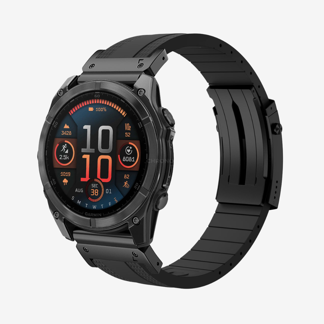 Garmin QuickFit Ocean Luxe Band - Black-Black / 20mm - Watch Band