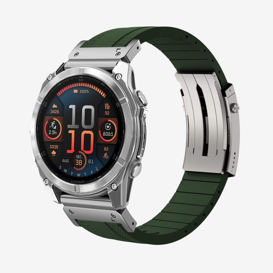 Garmin QuickFit Ocean Luxe Band - Green-Silver / 20mm - Watch Band