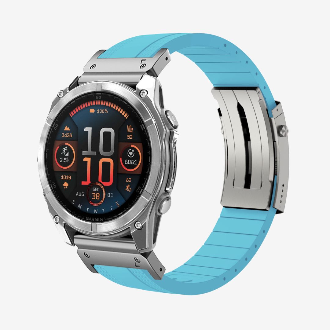 Garmin QuickFit Ocean Luxe Band - Turquoise-Silver / 20mm - Watch Band