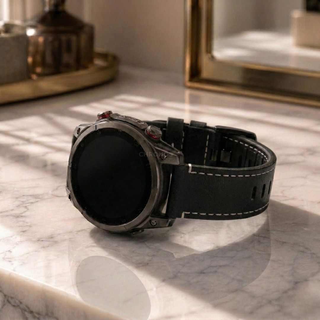 Garmin QuickFit Rubber With Leather Band - Watch Band